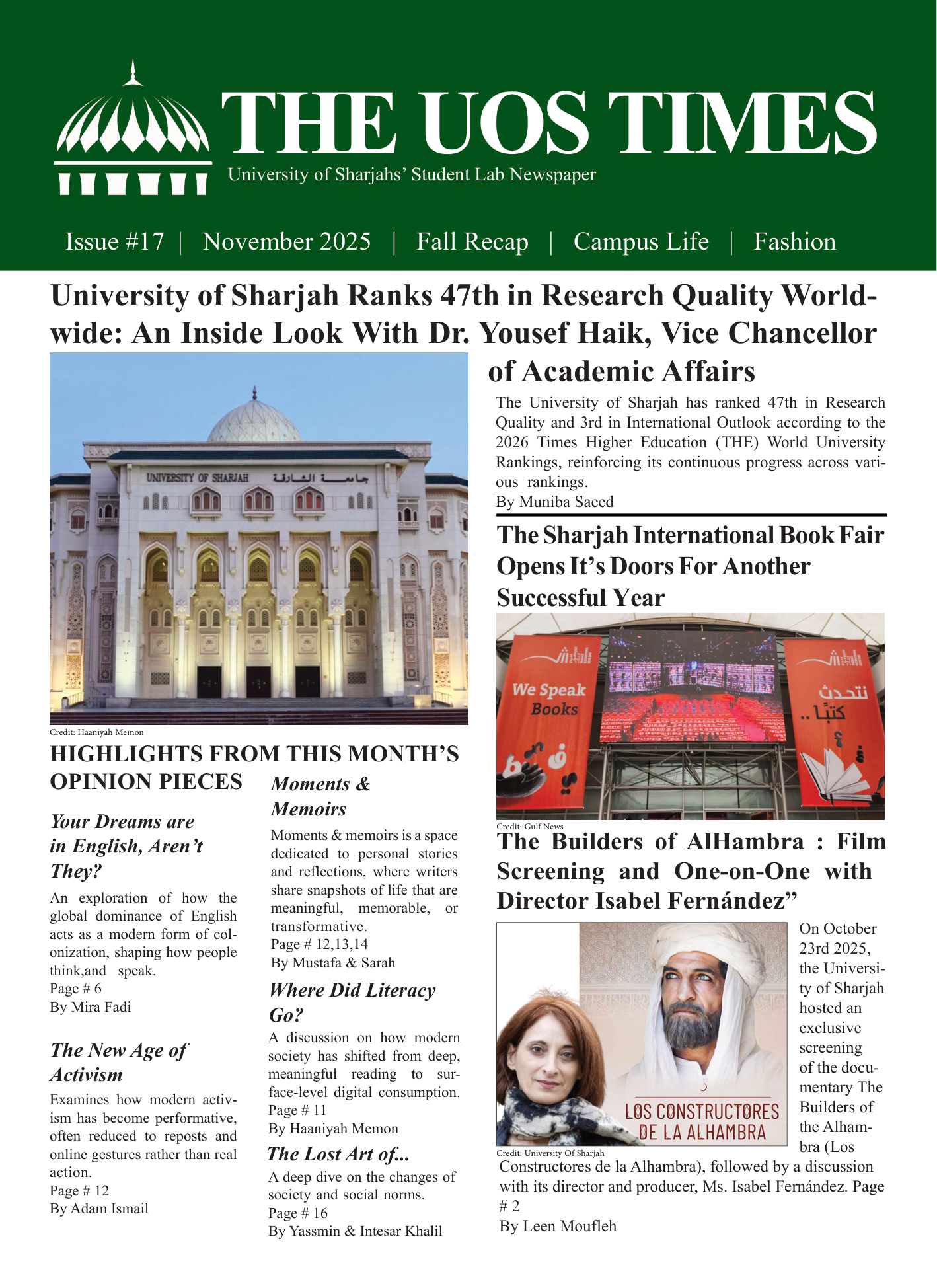 The UOS Times, Issue #17